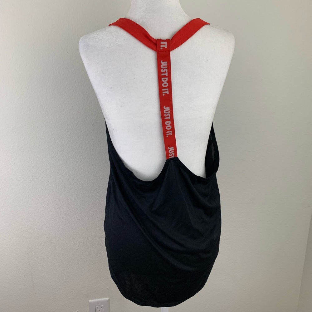 NIKE Low Back Just Do It Strap workout Tank Black